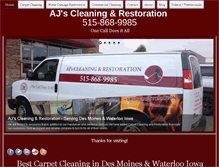 Tablet Screenshot of ajscarpetcleaningdsm.com